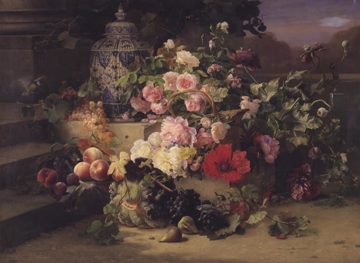 Frukt- og blomstermaling av Carl Balsgaard