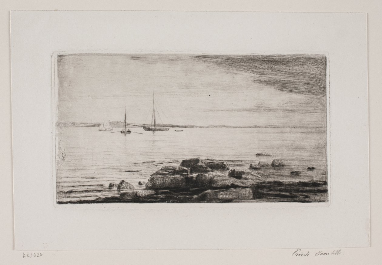 Stranddel ved Hellebæk av Carl Bloch