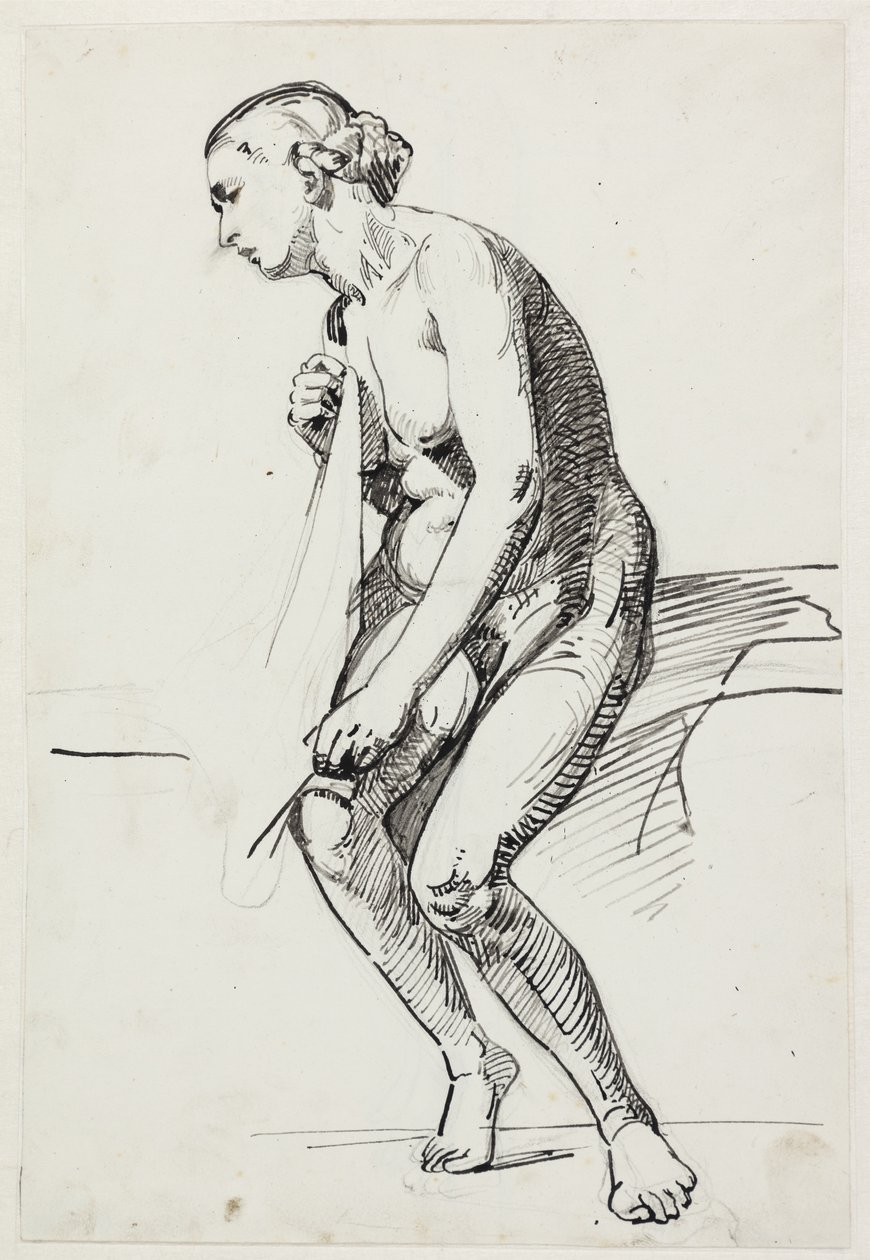 Studier til museets maleri "Jairi datter" (kms835) av Carl Bloch