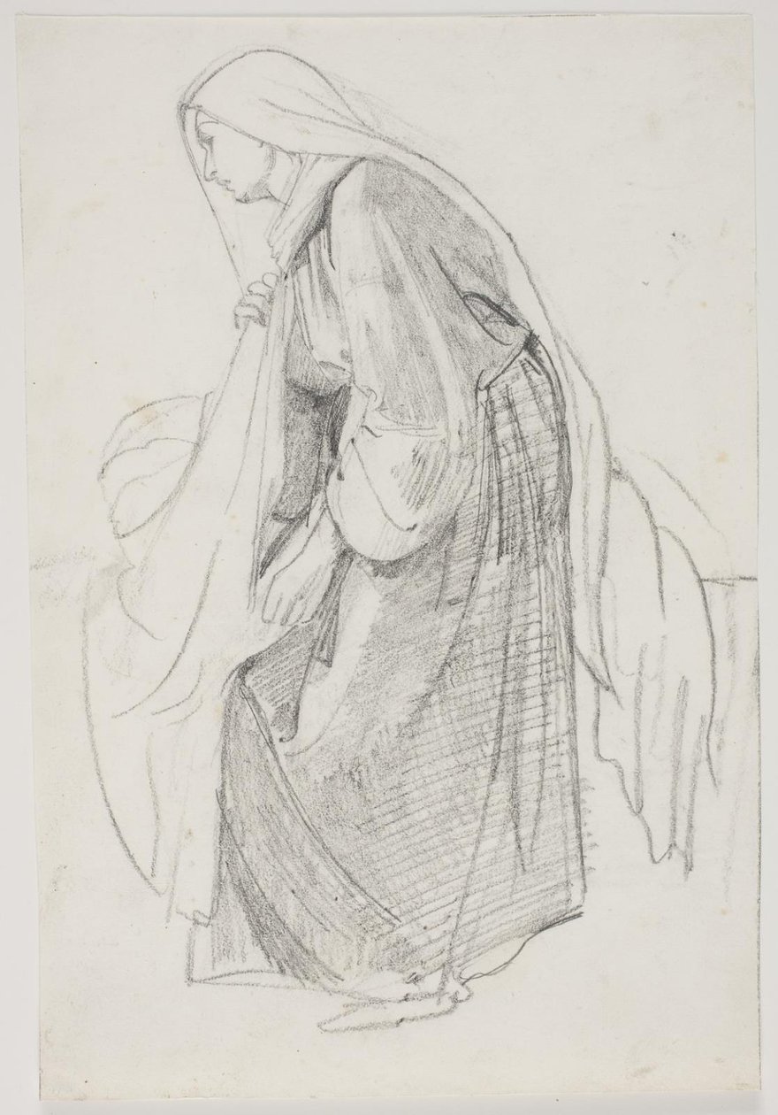 Studier til museets maleri "Jairi datter" (kms835) av Carl Bloch