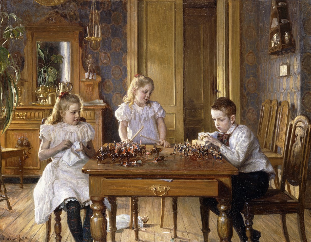 Slaget, 1900 av Carl Christian Ferdinand Wentorf