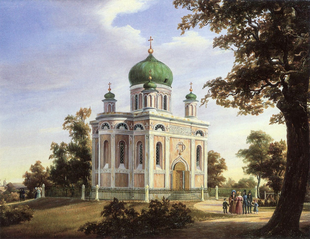 Alexander Nevsky-kirken i Potsdam, 1838 av Carl Daniel Freydanck