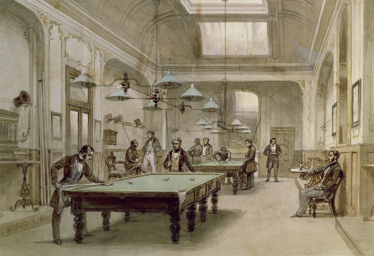 Et biljardrom, 1861 av Carl Friedrich Heinrich Werner