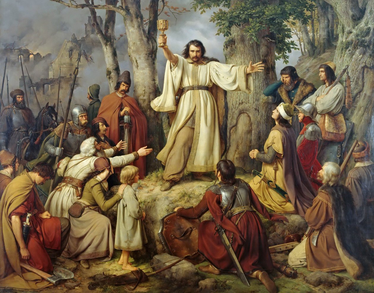 Hussittprekenen, 1836. av Carl Friedrich Lessing