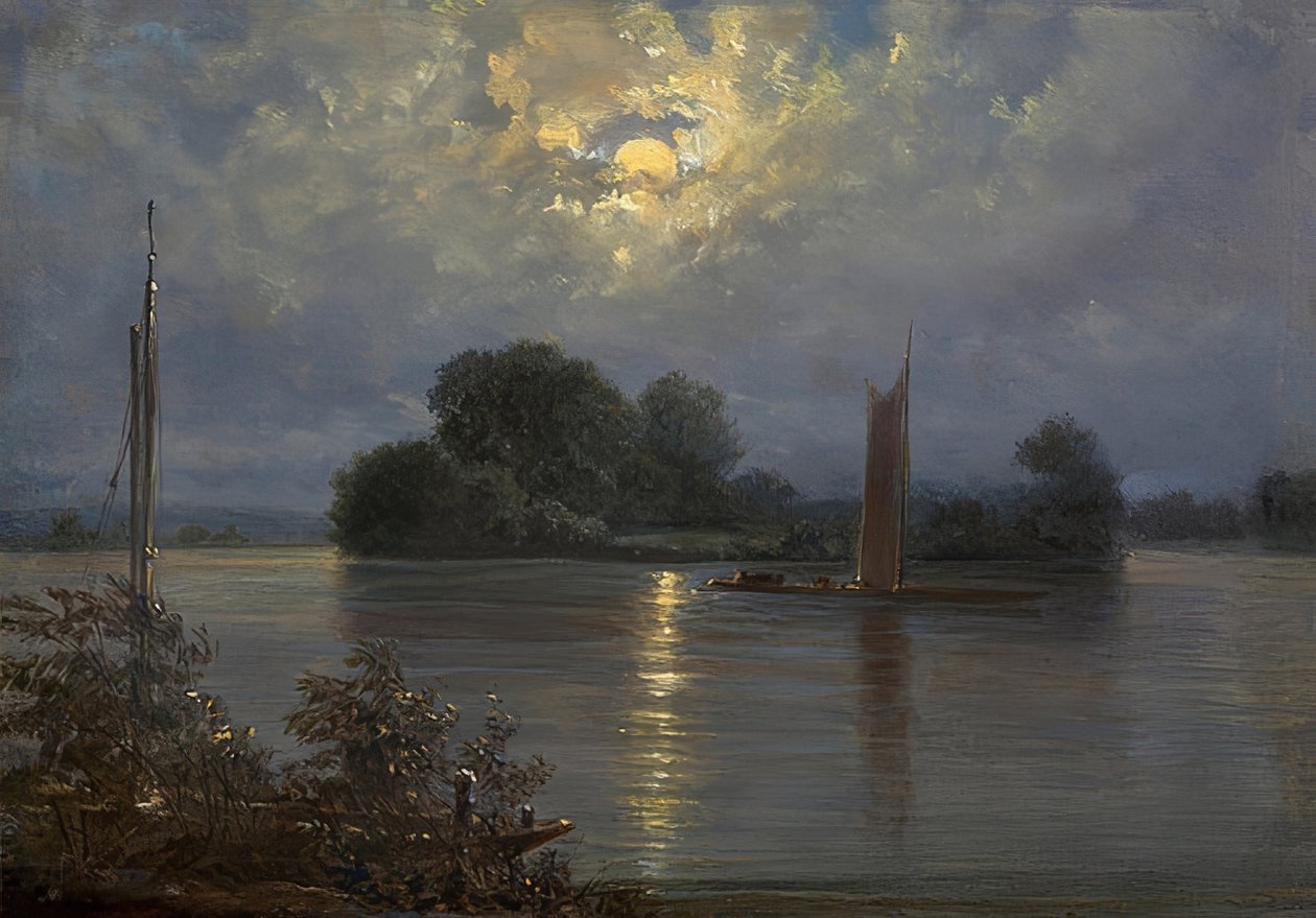 Fullmåne nær Pillnitz av Carl Gustav Carus