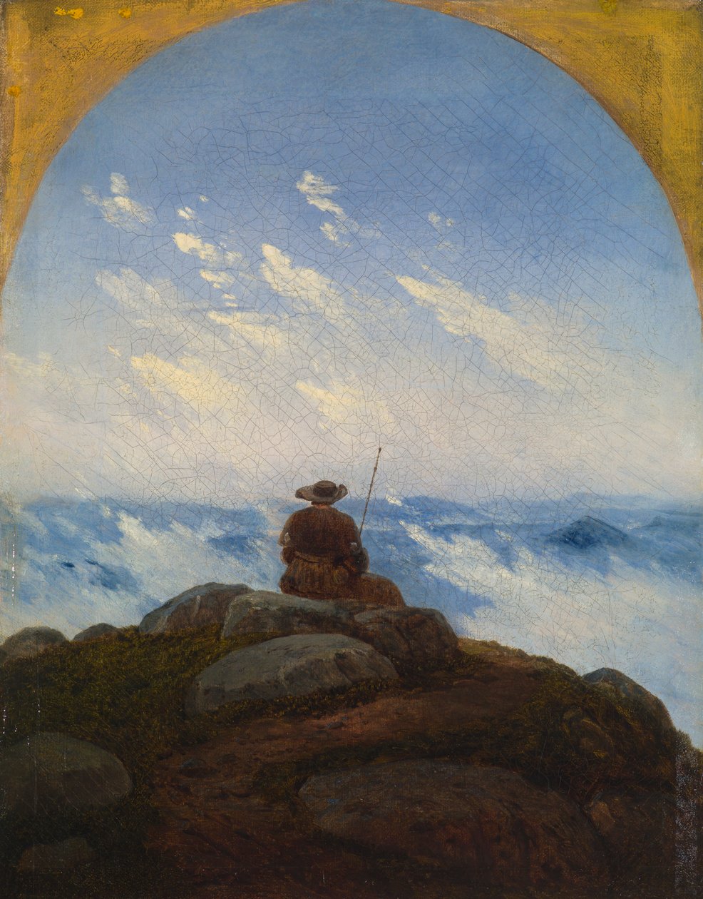 Vandrer på fjelltoppen av Carl Gustav Carus
