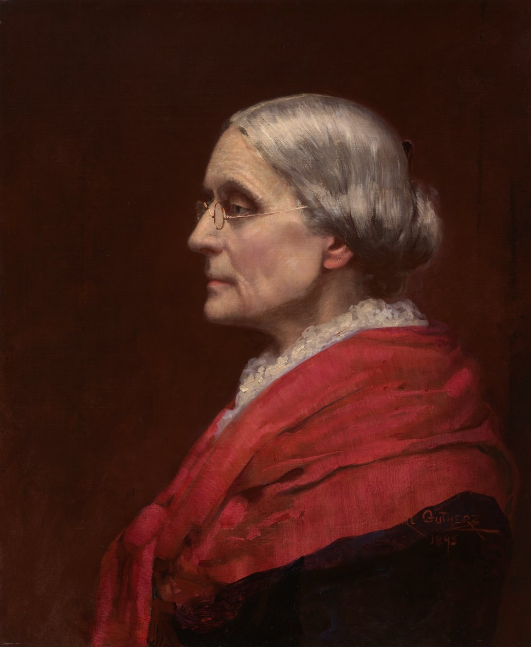 Susan Brownell Anthony, 1895. av Carl Gutherz