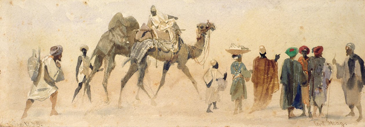 En start for ørkenen, 1858 av Carl Haag