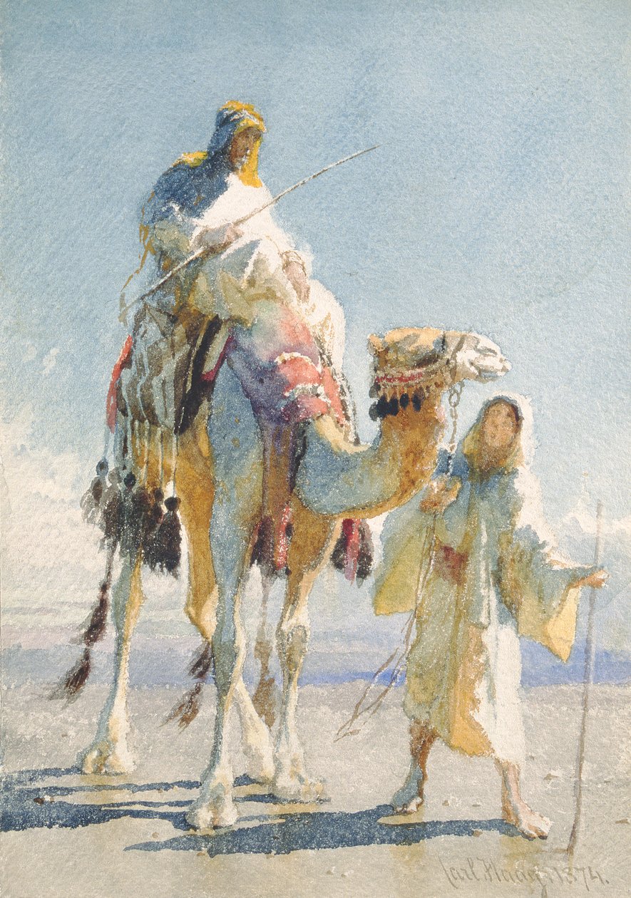 Shaiken og hans guide, 1874 av Carl Haag