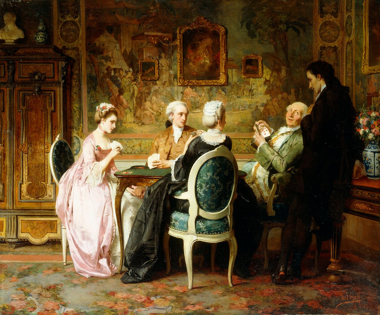 Kortspillet, av Carl Heinrich Hoff