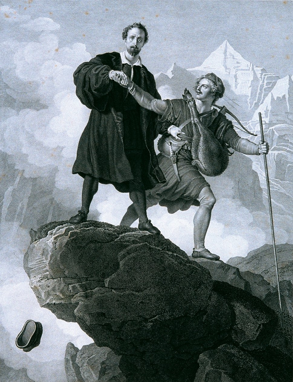 Manfred og gemsejegeren av Carl Heinrich Rahl