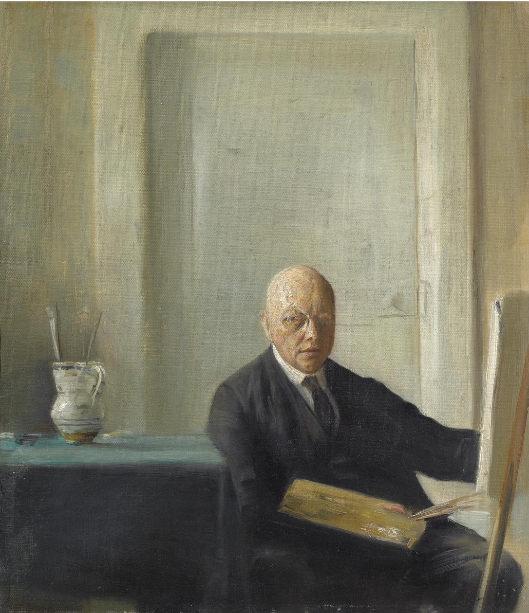 Selvportrett av Carl Holsoe
