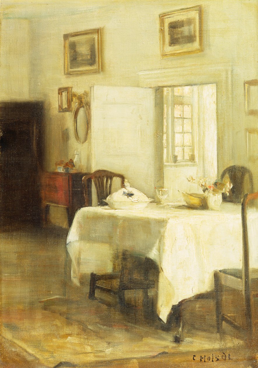 The Dining Room (olje på lerret) av Carl Holsoe