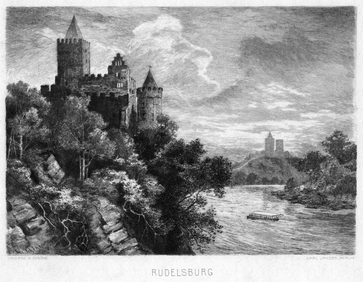 Rudelsburg, Tyskland, ca 1900 av Carl Jander