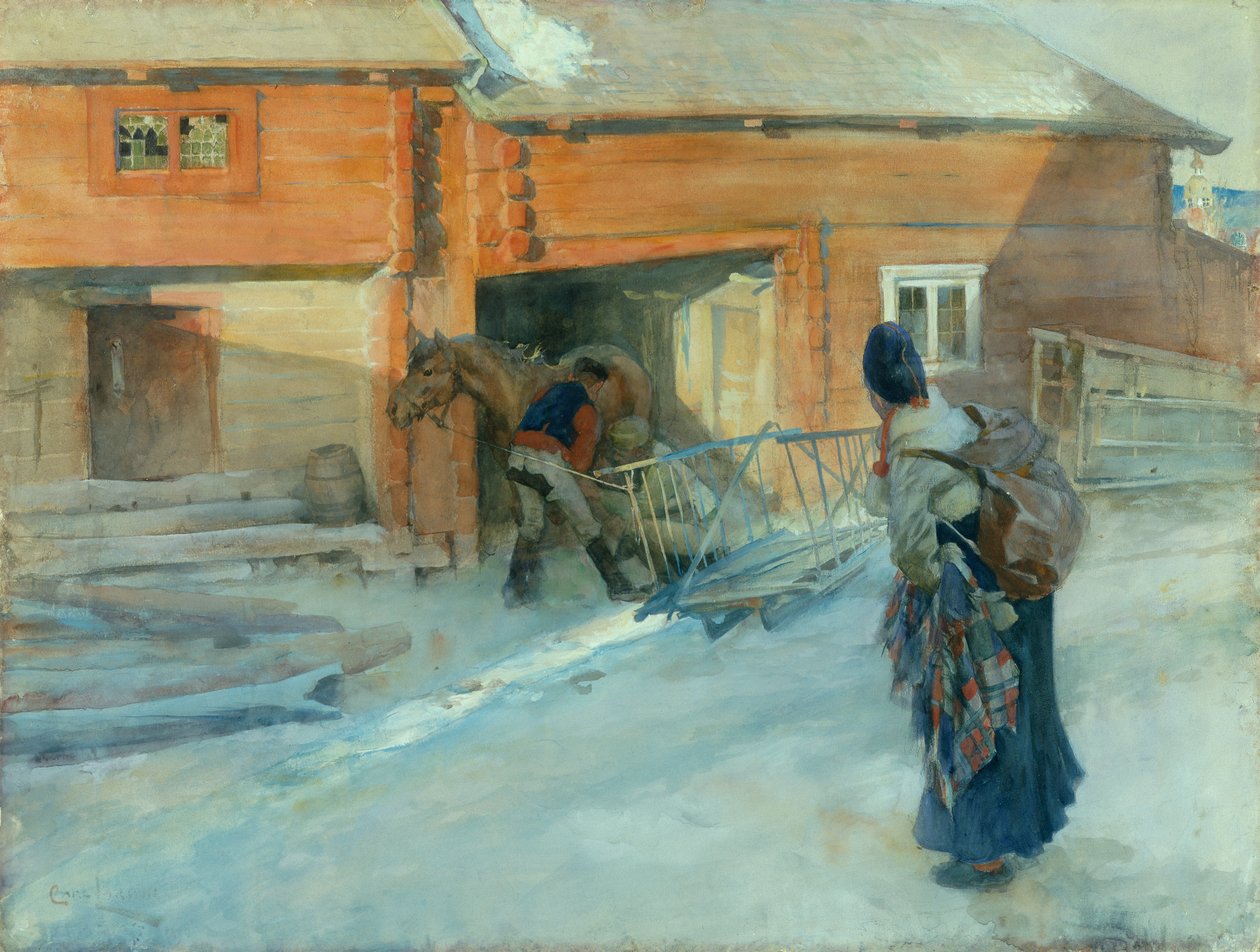 En gård, Bingsjo av Carl Larsson