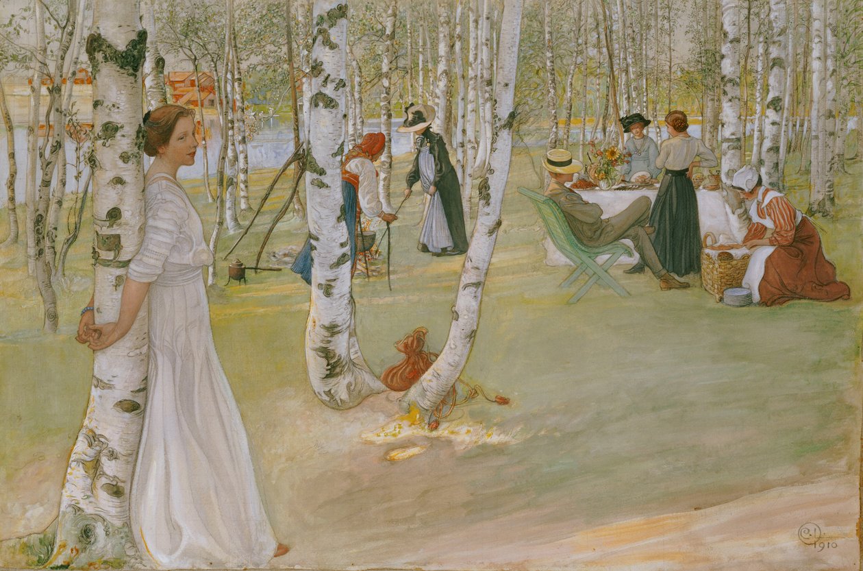 Frokost i det fri, 1910 av Carl Larsson