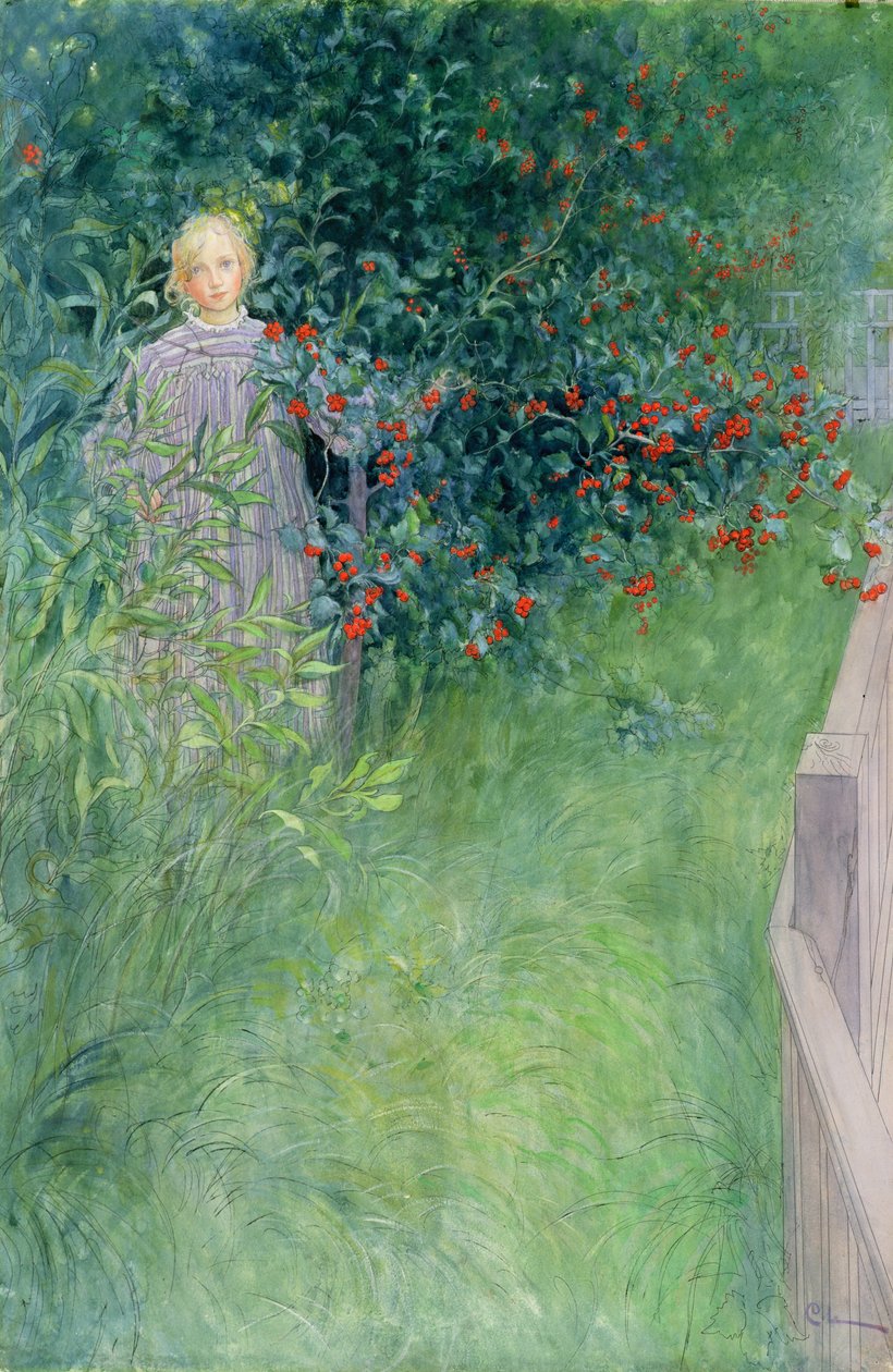 I Hawthorn Hedge av Carl Larsson