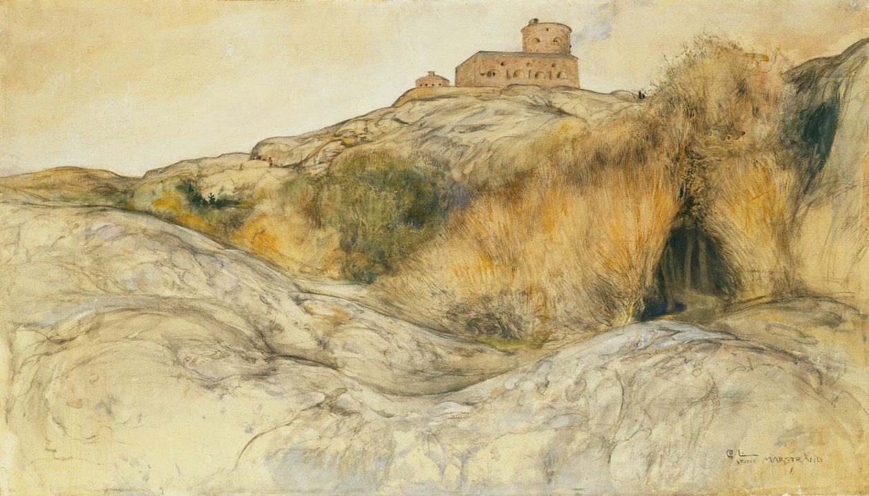 Marstrand slott; Marstrands Fastning, 1893 av Carl Larsson