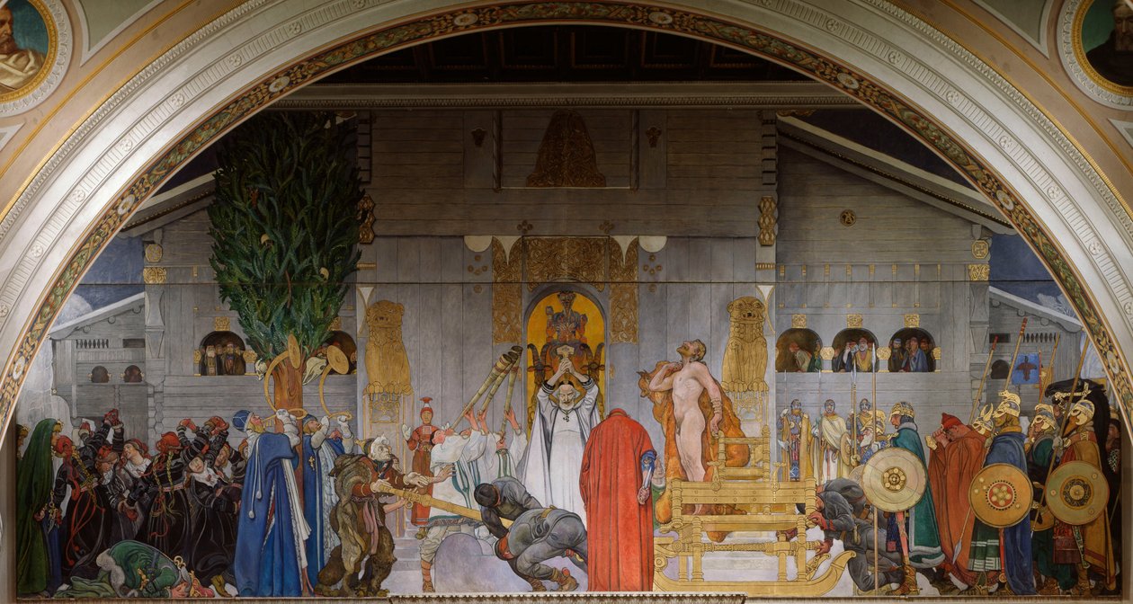 Midvinterblot Midvinteroffer, 1914-1915 av Carl Larsson