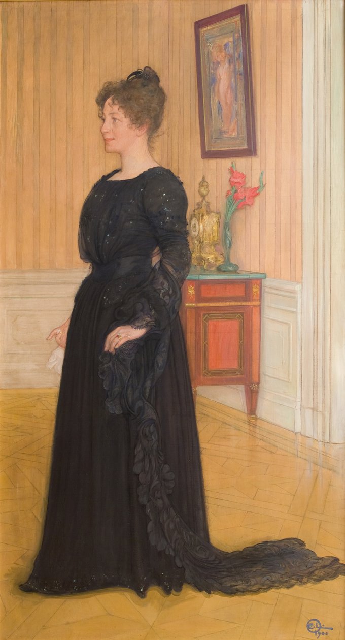 Portrett av fru Signe Thiel av Carl Larsson