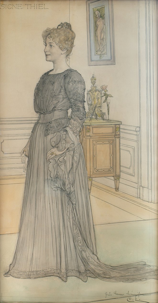 Portrett av fru Signe Thiel av Carl Larsson