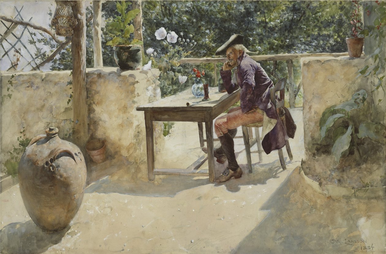 The Vine (wc på papir) av Carl Larsson
