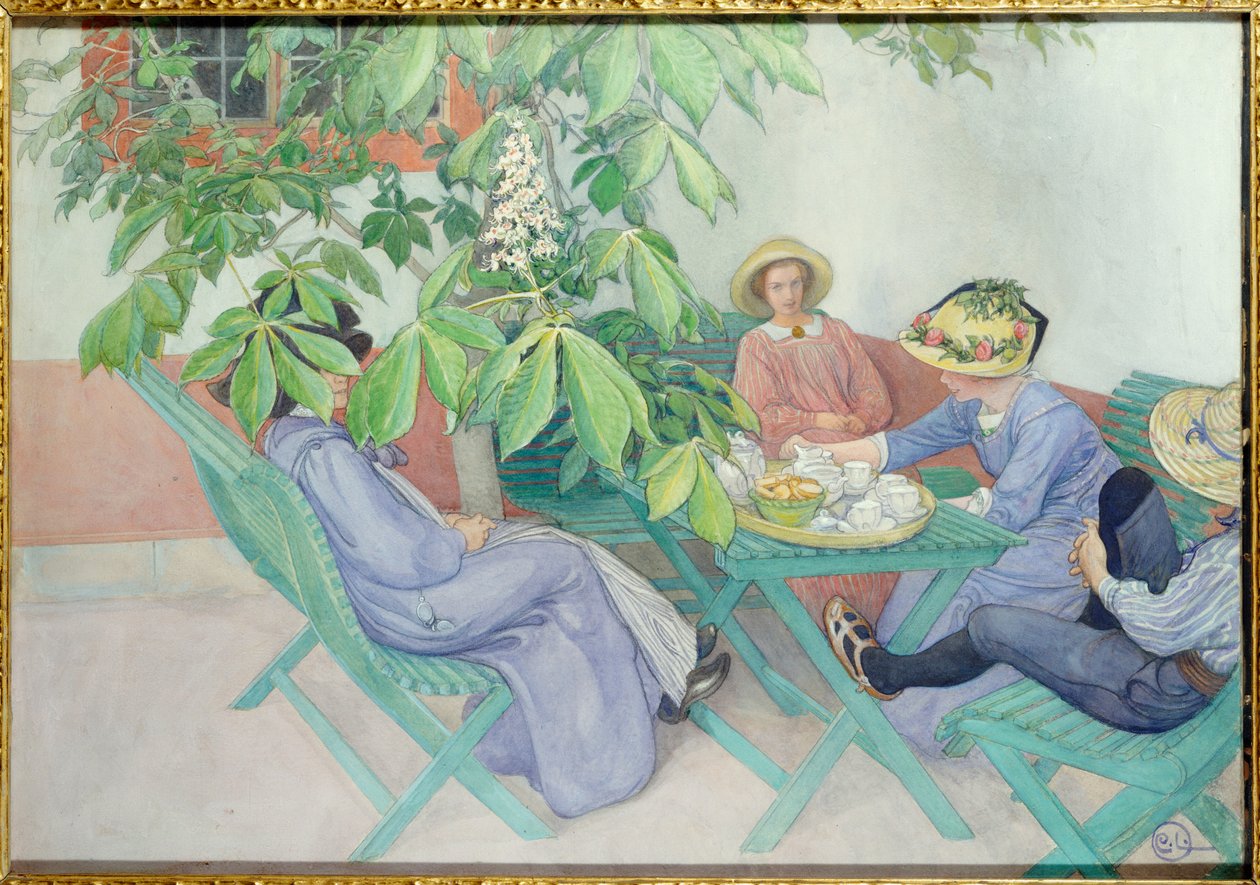 Under kastanjetreet, 1912 av Carl Larsson