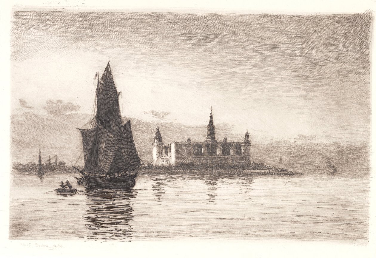 Kveld på Kronborg av Carl Locher