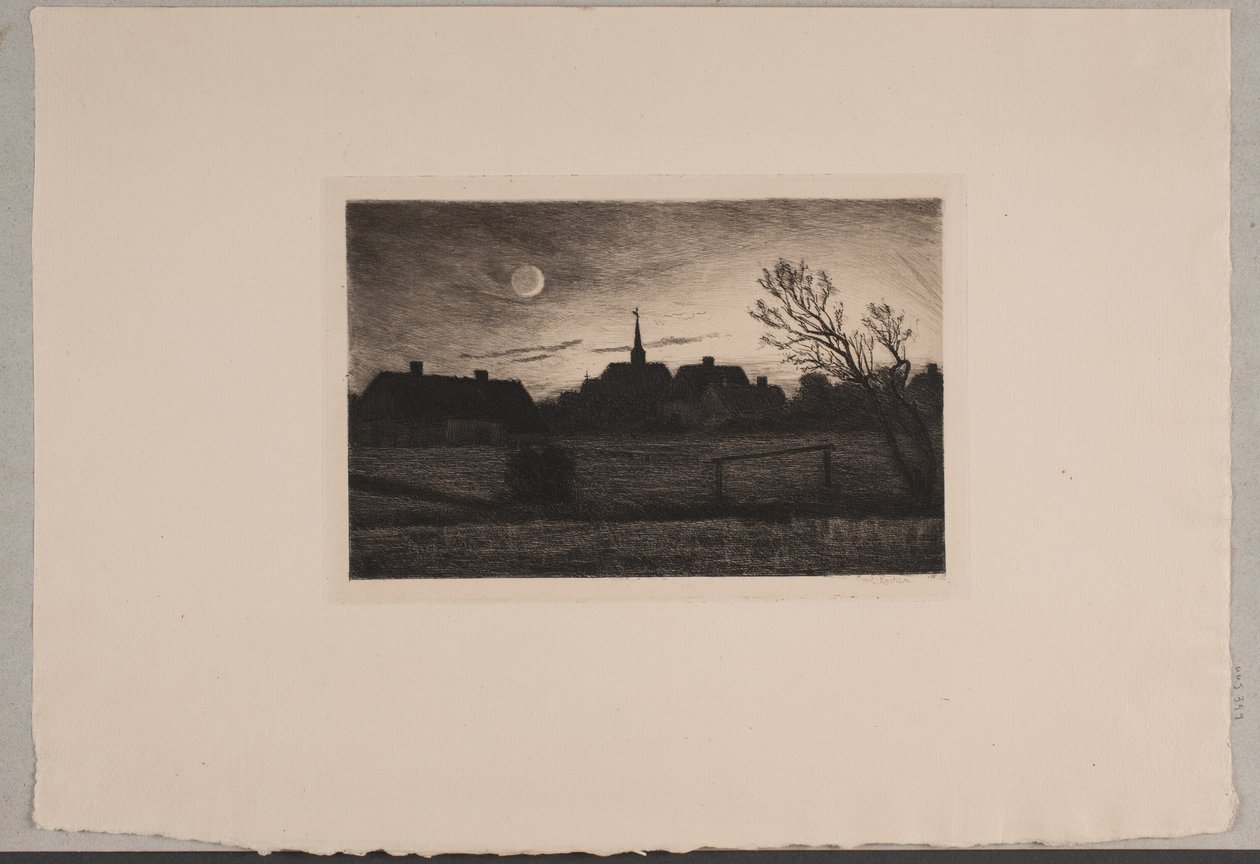 Hornbæk kirke, sommerkveld av Carl Locher