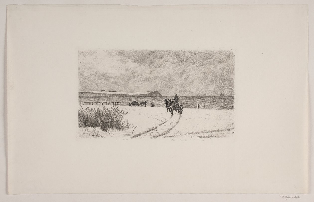 Vinterdag på Hornbæk av Carl Locher