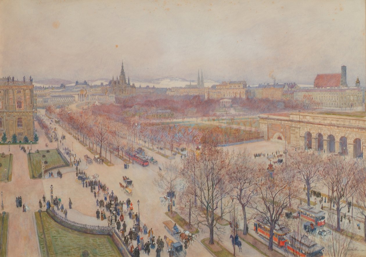 Ringstrasse i Wien av Carl Max Müller