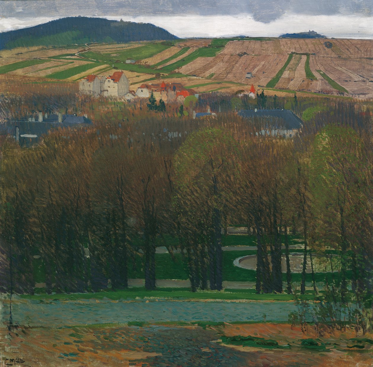 Utsikt over Nußberg fra Heiligenstadt av Carl Moll