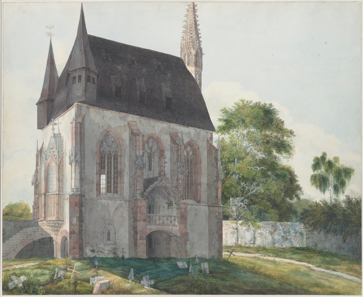 Totenkapelle i Kiedrich, rundt 1814. av Carl Philipp Fohr