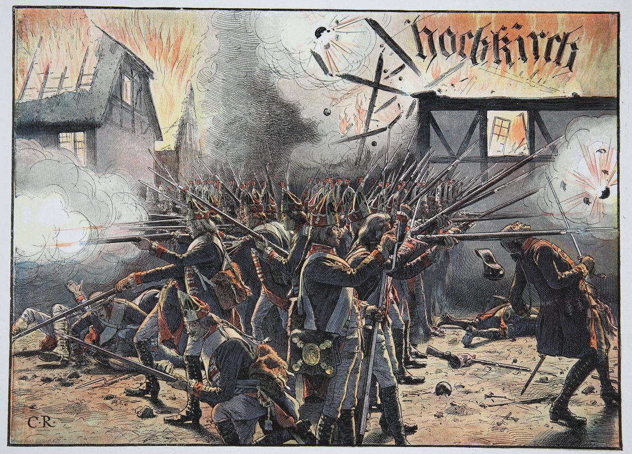 Natten faller i Hochkirch, august 1758 av Carl Röchling