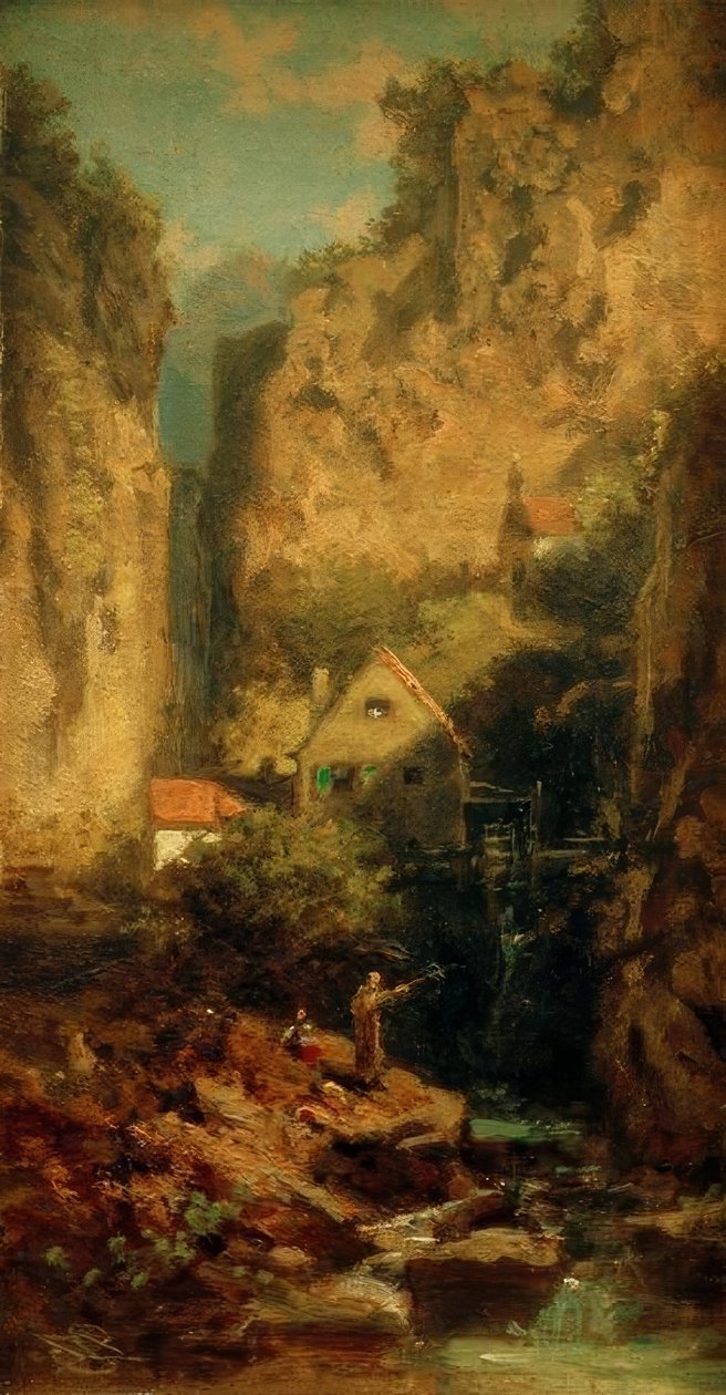 Ørretfiskeren av Carl Spitzweg