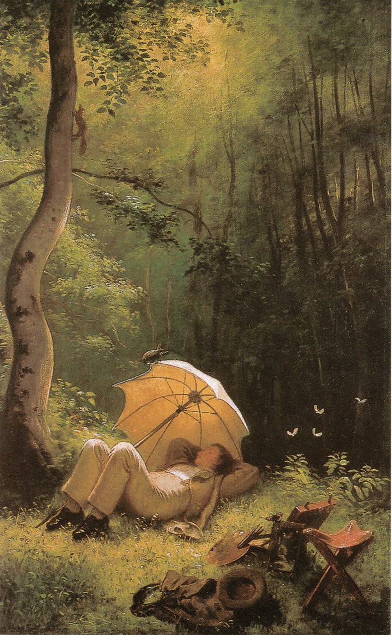 Maleren i en skogrydding av Carl Spitzweg