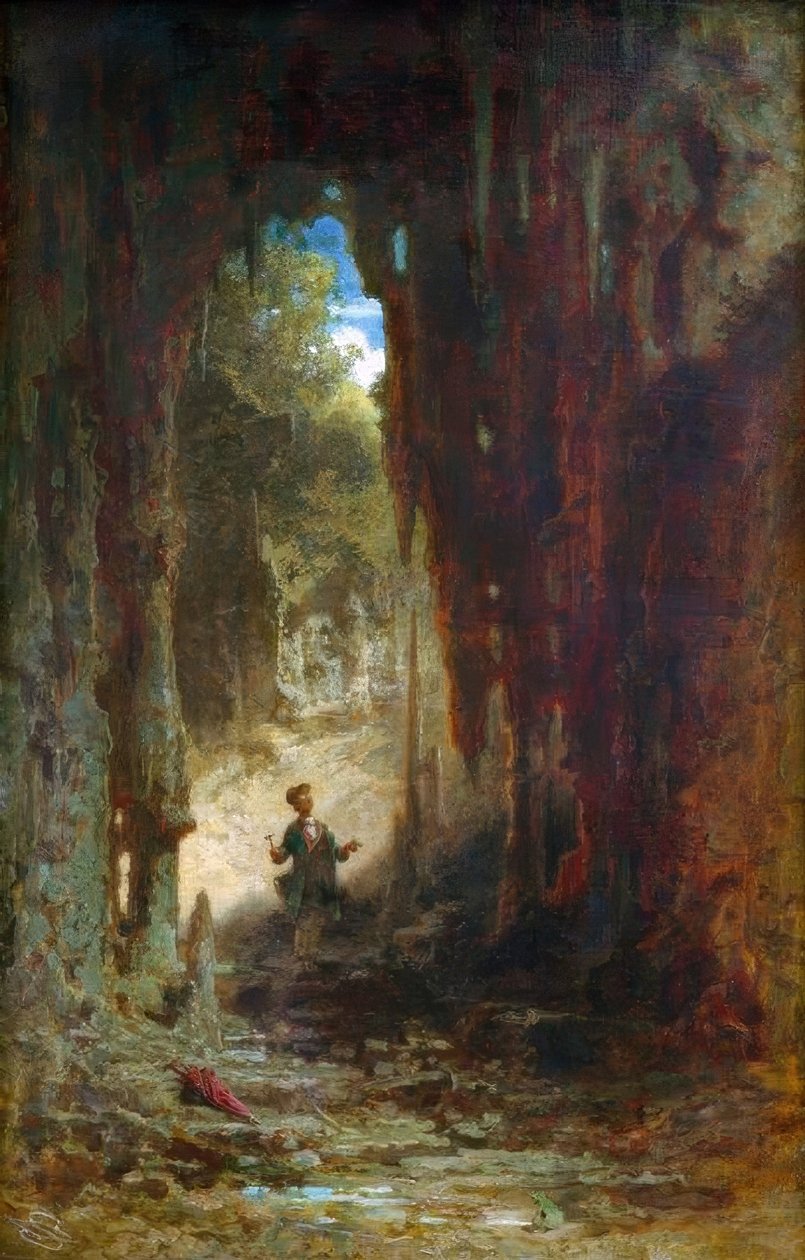 Mineralogen i grotten av Carl Spitzweg