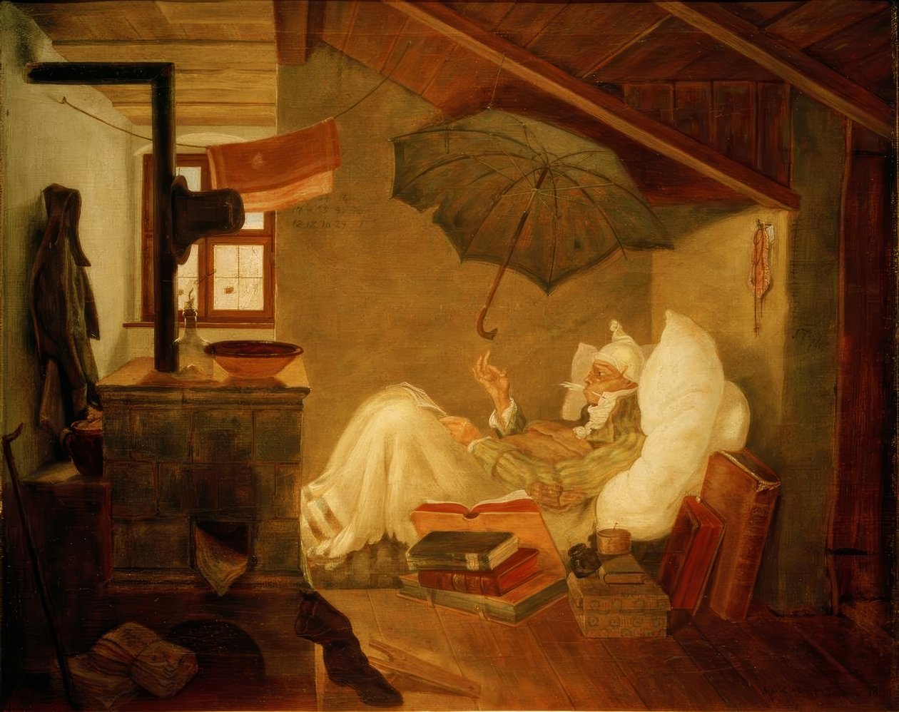 Stakkars poet av Carl Spitzweg