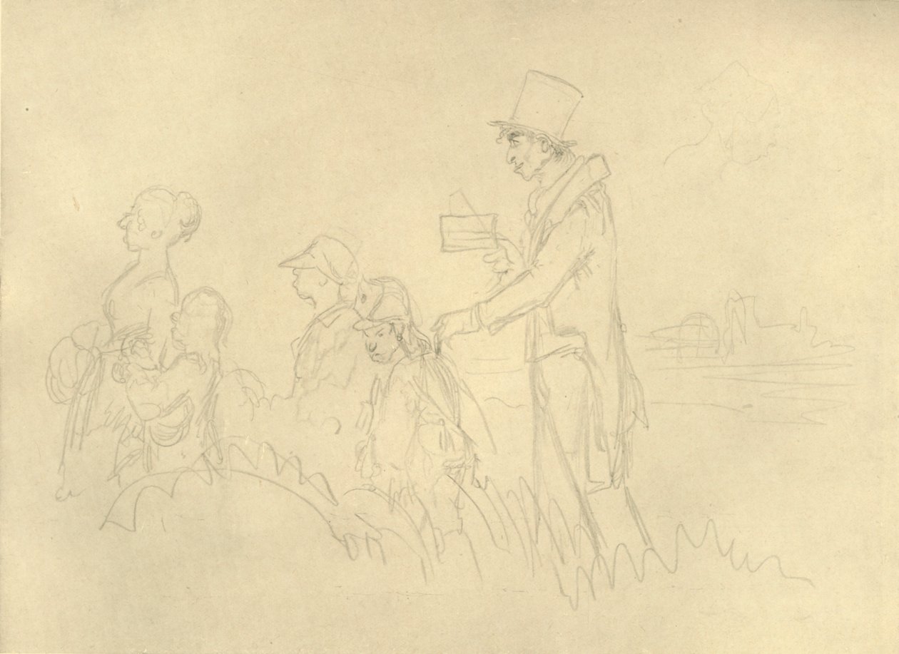 The Jewish Magister, midten av slutten av 1800-tallet, c1924. av Carl Spitzweg