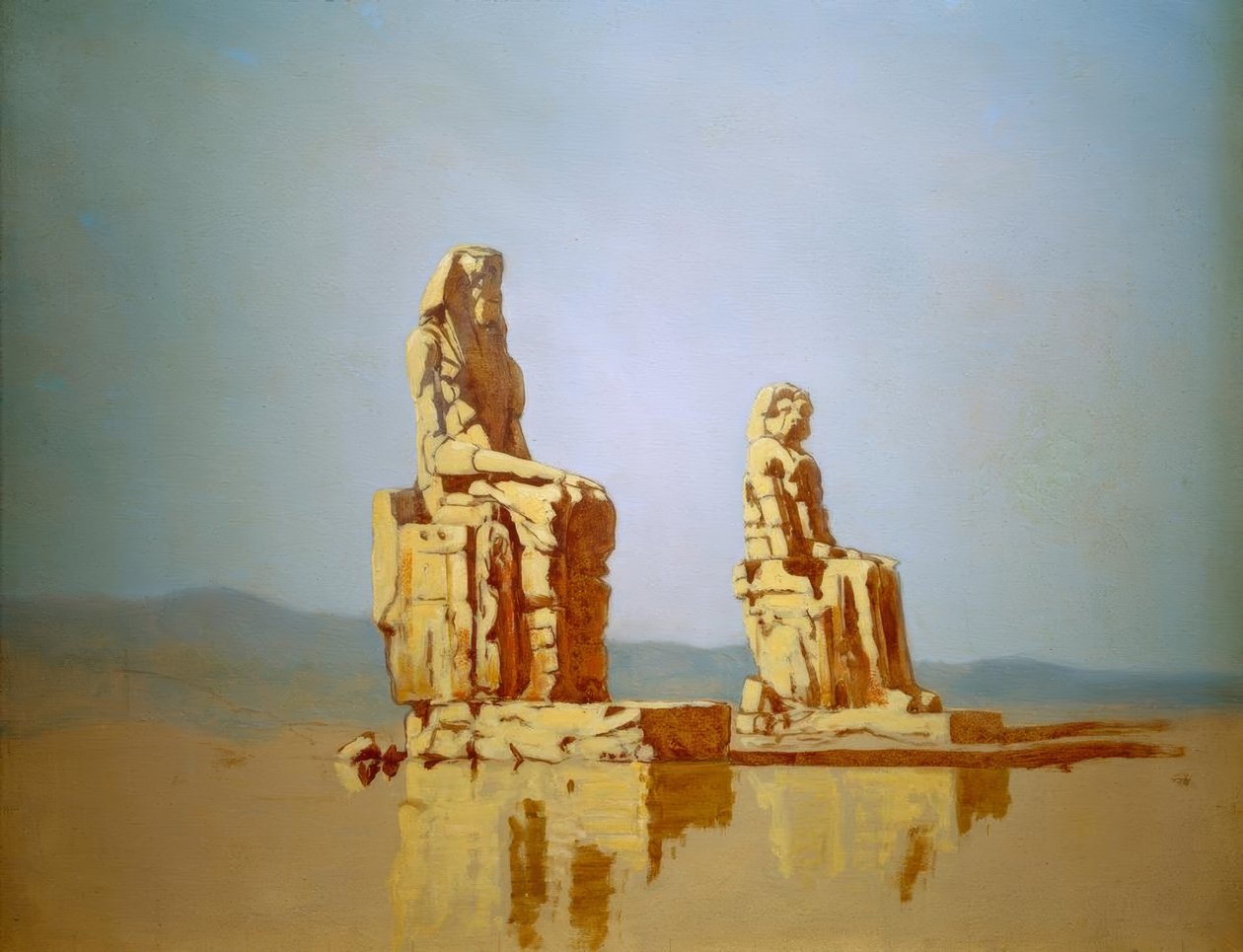 Purken. Memnon Colossae i Egypt av Carl Spitzweg