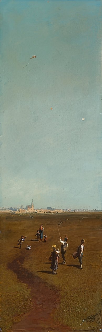 Drageflyging. Rundt 1880/85 av Carl Spitzweg