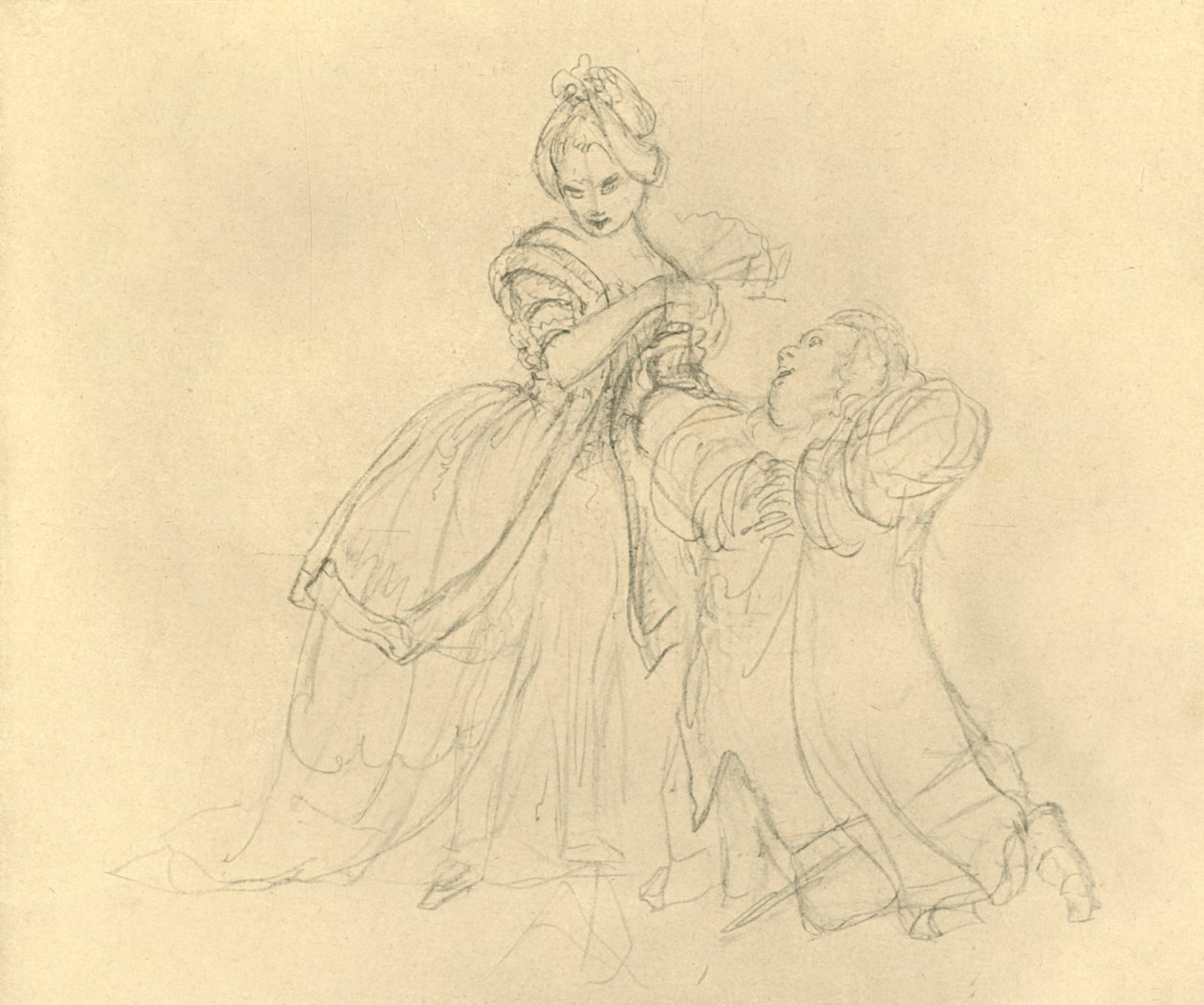 Erhörung, midten av slutten av 1800-tallet, c1924. av Carl Spitzweg