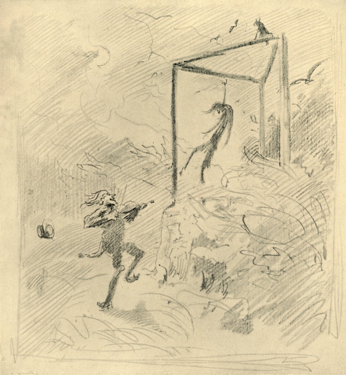 Galgenmusik, midten av slutten av 1800-tallet, c1924. av Carl Spitzweg