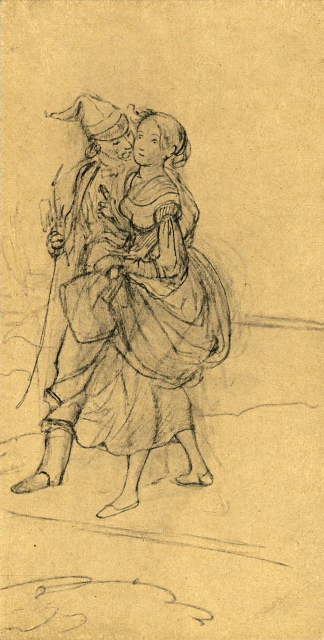 Dangerous Question, midten av slutten av 1800-tallet, c1924. av Carl Spitzweg