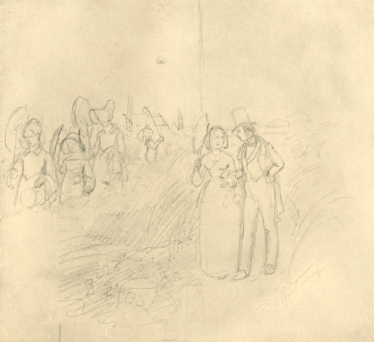Institutsspaziergang, midten av slutten av 1800-tallet, c1924. av Carl Spitzweg