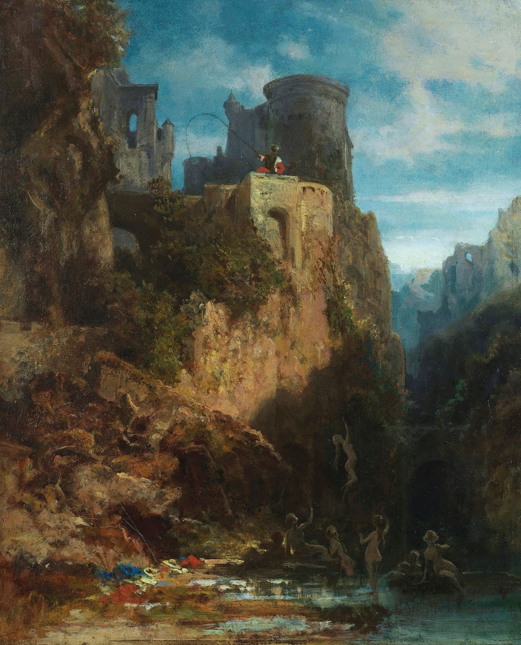 Mermaid Catch, ca 1860. av Carl Spitzweg