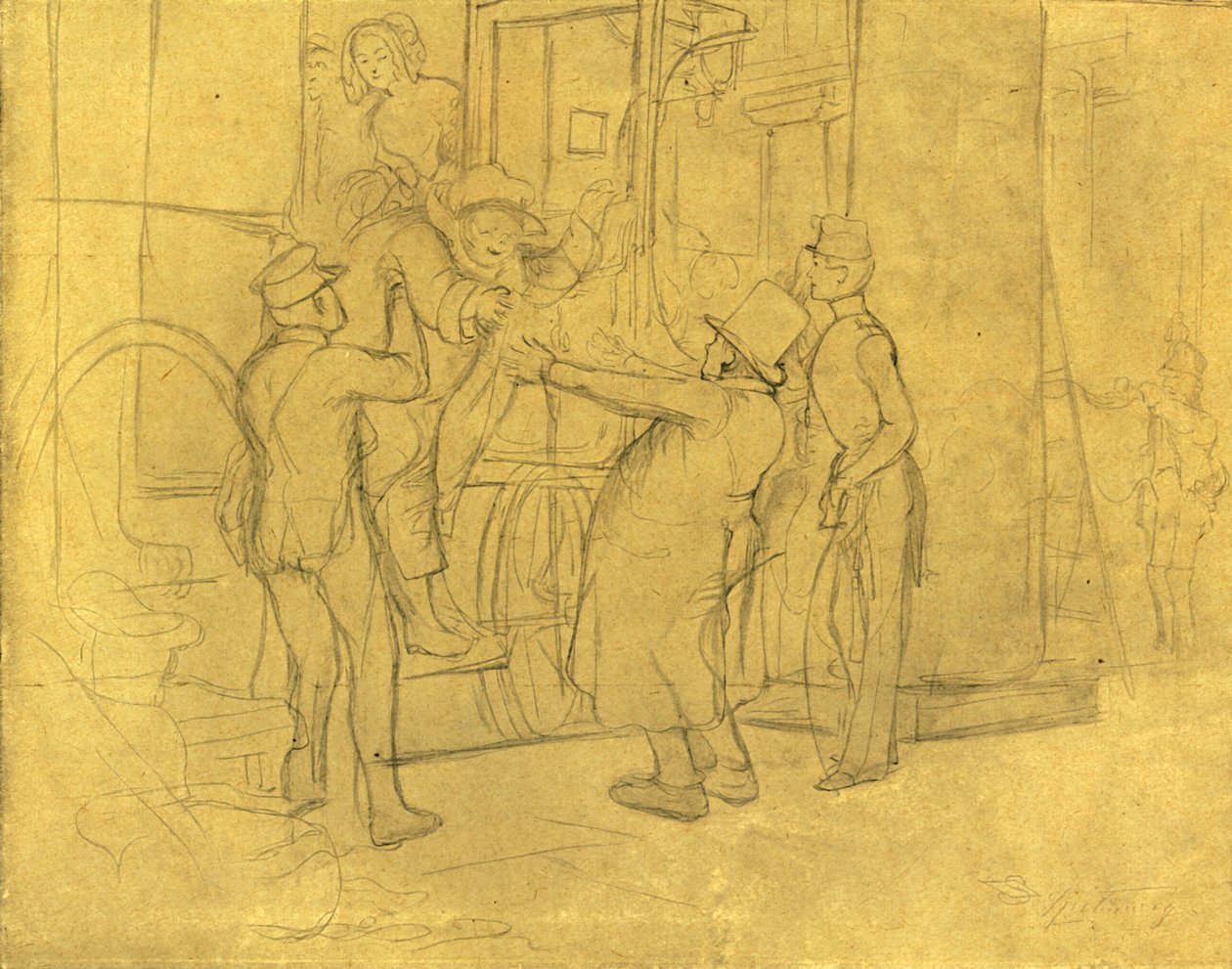 Willkommen, midten av slutten av 1800-tallet, c1924. av Carl Spitzweg