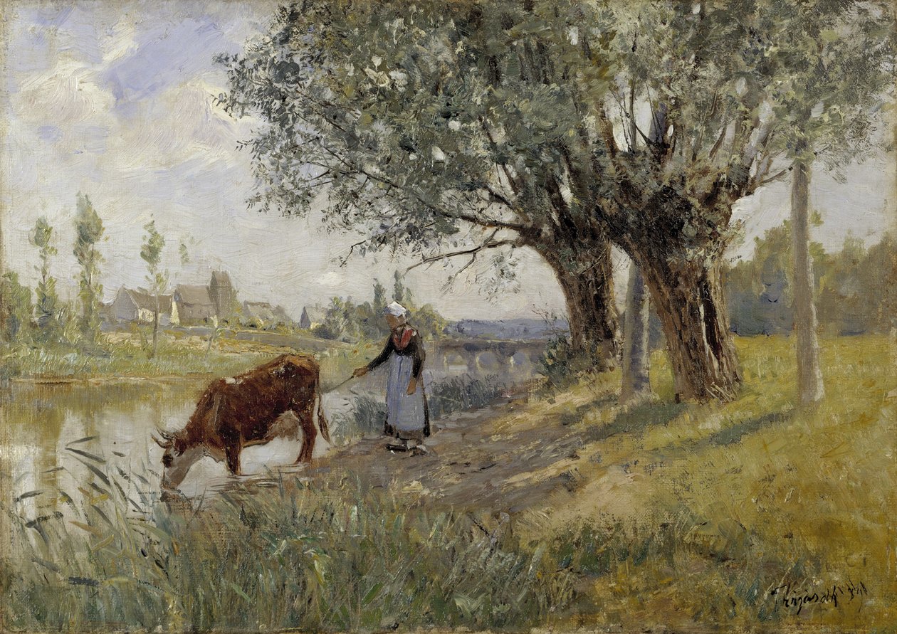 Landsbygd nær Grez-sur-Loing av Carl Tragardh