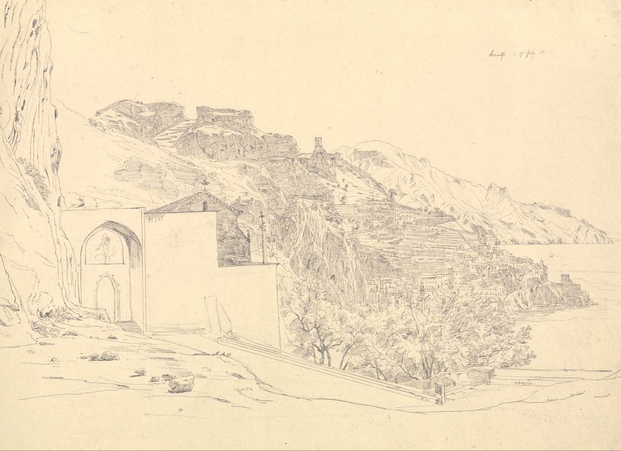 Utsikt over Amalfi av Carl Wagner