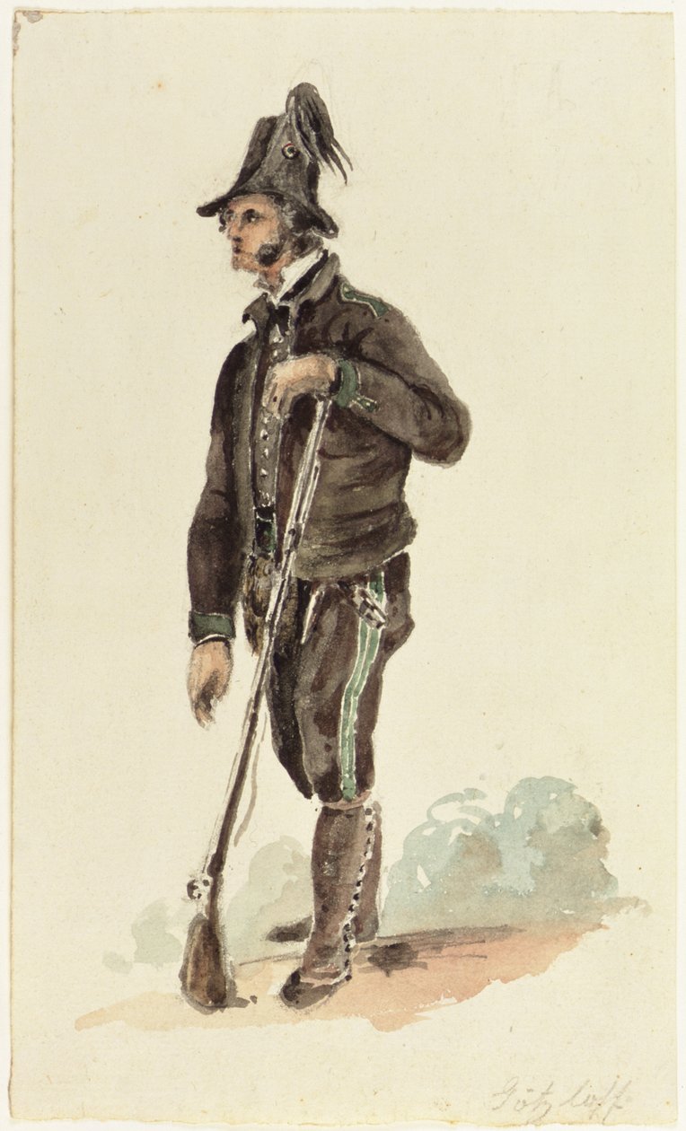 Italiensk jeger, 1830 av Carl Wilhelm Goetzloff